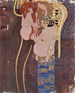 Beethovenfrisen av Gustav Klimt (Wikipedia)