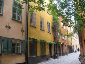 Själagårdsgatan med Själagården i fonden (Foto: Maria Lindberg Howard)