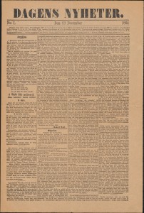 Dagens Nyheter den 23 december 1864