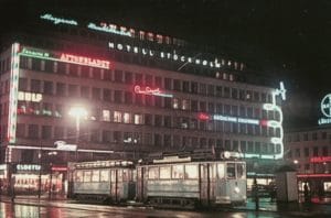 En fasad skapad för neon.